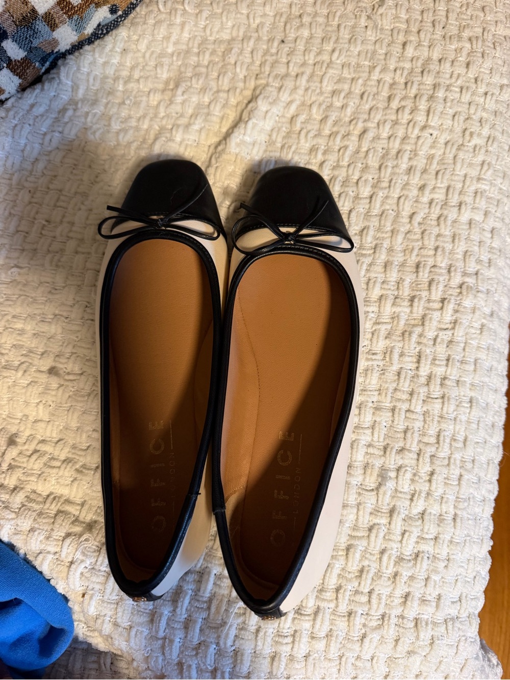 Two-Tone Black and White Ballet Flats